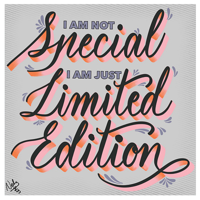 I am Limited Edition design handlettering illustration procreate typography