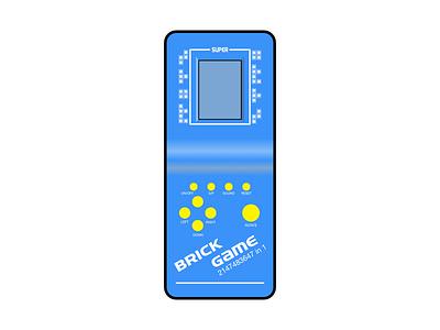 Brick Game 1990s brick game electronic game handheld illustration vector vector illustration video game video game art