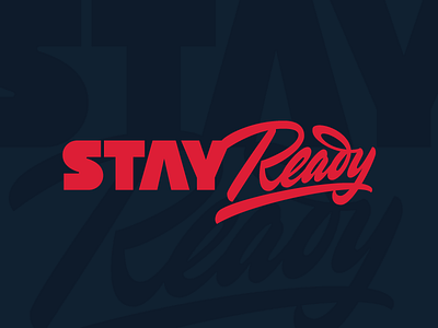 Stay Ready brand branding design hand lettering identity lettering logo logotype mark sign sport vetoshkin