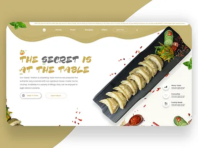 Chinese Food Webstie UI adobexd cleandesign food green ui design uidesign uiux uiuxdesign website websiteui webui