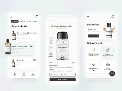 Beauty Mobile App Design 3d beauty branding clean design figma icons illustration mobile design mobile ui mockups photoshop ui ux