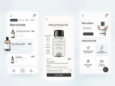 Beauty Mobile App Design 3d beauty branding clean design figma icons illustration mobile design mobile ui mockups photoshop ui ux