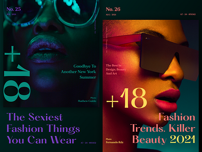 Fashion Magazine 2d banner beautiful concept creative design elena sinianskaya fashion magazine magazine ad magazine cover magazine design olena synianska ui uiux ux web webdesign website