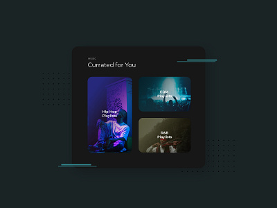 Currated For You UI Design | Daily UI 091 adobe photoshop currated daily ui dailyui dailyuichallenge design for you minimalistic modern music ui web design webdesign