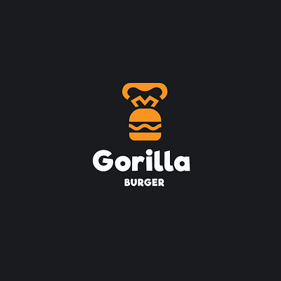 gorilla burger animal branding burger gorilla illustration logo