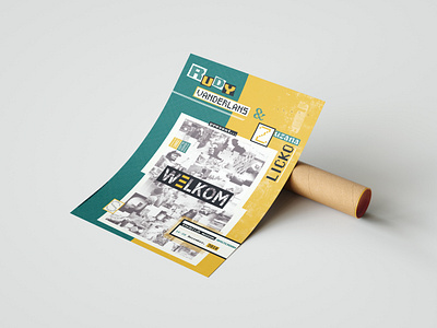 WELKOM | Museum Expo Identity branding collage digital digital design diversity emigration equality graphic design green museum museum identity pixel fonts poster rudy vanderlans stedelijk the netherlands typeface typography yellow zuzana licko