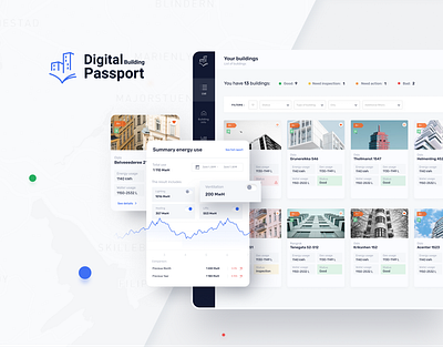 Digital Building Passport app buildings consumption design energy figma investment mobile product design ui uidesign ux uxdesign