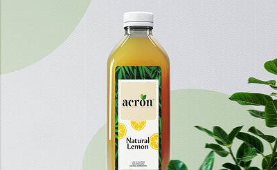 Acron - Vegan Drink branding green juice leaf leaf logo logo monogram packaging packaging design vegan