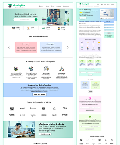 aTrainingHub e learning user experience design userinterface design web design website design