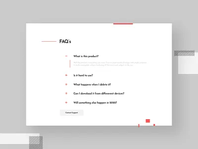 F.A.Q UI Design | Daily UI 092 adobe photoshop daily ui dailyui dailyuichallenge design minimalistic modern ui web design webdesign