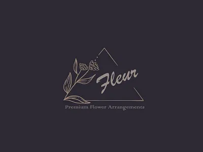 Flower Arrangement Company logo branding design flat icon illustration illustrator logo minimal typography vector