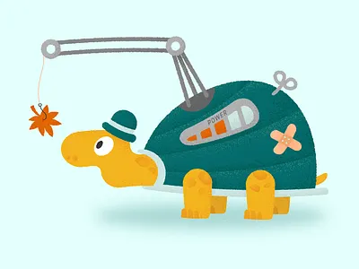 Adventurous Turtle artwork design designer doodle fun grain graphic graphicdesign illustration illustrator texture turtle vector