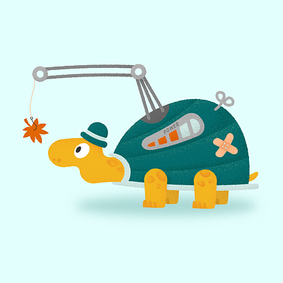 Adventurous Turtle artwork design designer doodle fun grain graphic graphicdesign illustration illustrator texture turtle vector
