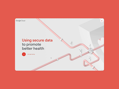 Google Cloud - Healthcare Insights 3d 3d art animation clean experience interactive landing minimal motion motion design typography ui ux web webgl website