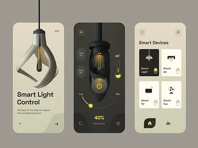 Smart Home Controller App android creative digital design ios minimal mobile app mobile controller smart controller smart home smart light user experience user interface wifi
