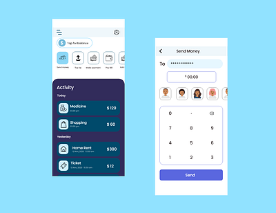 Mobile Banking app android app design gradient graphic design graphic design illustration ios logo typography ui ux vector web