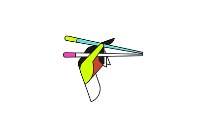 Illustration for Hokku restaurant 2dillustration asia brand branding cafe food illustration japan logo logotype restaurant sushi vector