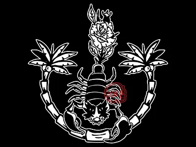 Scorpion pvc design illustration logo vector