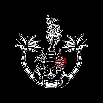 Scorpion pvc design illustration logo vector