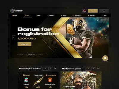 Gambling Website bet betting boro casino concept dark design gambling game interface minimal slots sport ui ux web website