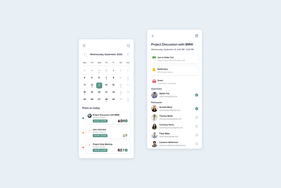 Calendar app bmw calendar concept design meeting mobile product ui