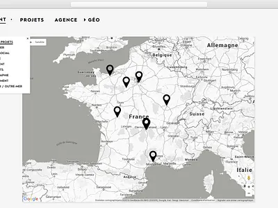 sextant map api architecture design google maps minimal ui web