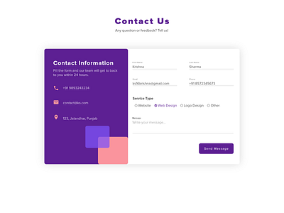 Daily UI #028 app contact us dailyui design ui uiux ux webdesign