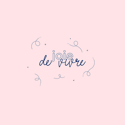 Joie de Vivre branding bright colors curvature tool curve design experiment illustration logo minimal typography vector