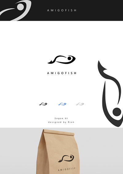 Amigofish branding design logo