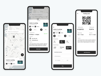 parking app animation app branding concept design dribble illustration minimal ui ux vector