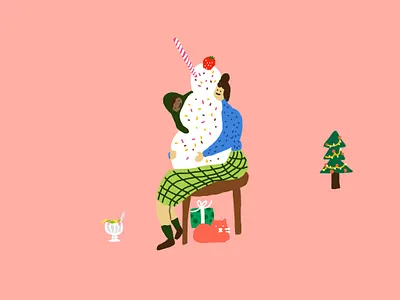 Try drawing a mass snowman results become bowl sundae cat christmas cute doodle drawing girl illustration illustrator kawaii snowman sundae