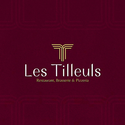 Les Tilleuls - Restaurant Logo brand design brandidentity branding classy elegant elegant design elegant font gold lines logodesign logotype monogram monogram logo rebranding restaurant restaurant branding restaurant logo swiss style swissdesign velvet