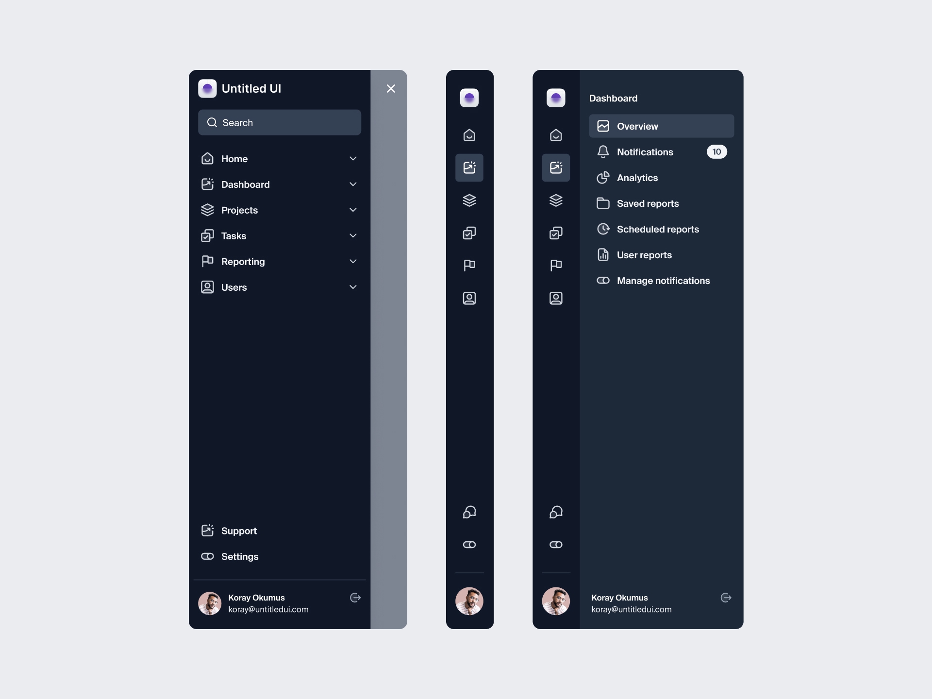 Dual-tier Sidebar Navigation — Untitled UI By Jordan Hughes® On Dribbble