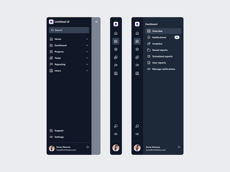 Dual-tier sidebar navigation — Untitled UI by Jordan Hughes® on Dribbble