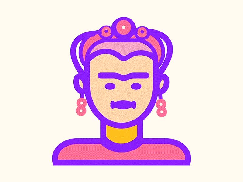 Frida Kahlo 2danimation animation design figma frida kahlo icon illustration illustrative logo mashud19 web