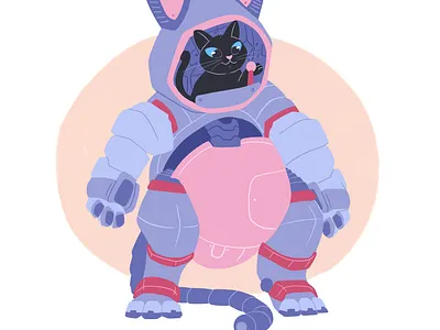 Catober : Robo-Cat cartoon catober characterdesign comicart design digitalart drawing challenges drawtober flat illustration inktober minimal art robocat robot robot art robot illustration