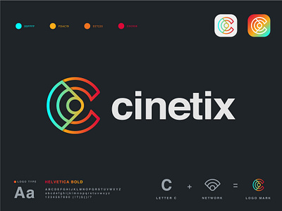 cinetix logo design abstract logo app design app logo brand identity branding business logo c letter logo c logo letter mark logo logo logo design logo designer logo mark logos logotype marketing modern logo modern logo 2020 modern logos network logo