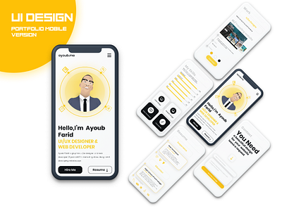 Ui portfolio 2021 mobile version app design flat interface ui ui ux uidesign ux web website