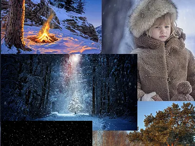 Content for creating a collage "Winter" art children collage design fairytale illustration photoshop