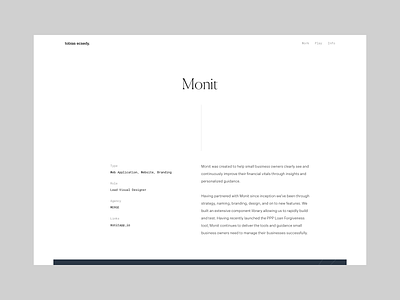 Tobias Ecsedy / Project Page personal brand personal project portfolio portfolio site portfolio website project page website design
