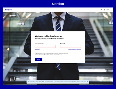 Nordea Corporate Portal banking business corporate currency exchange trading