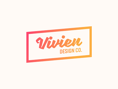 VIVIEN DESIGN CO. LOGO badge badge design branding design gradient graphicdesign logo typography