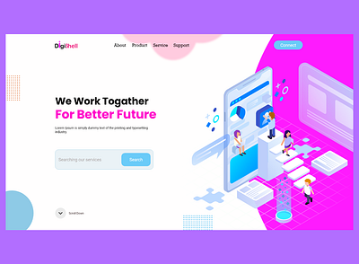 Landing page android app branding design drawing flat graphic design icon illustration logo typography ui ux vector web website