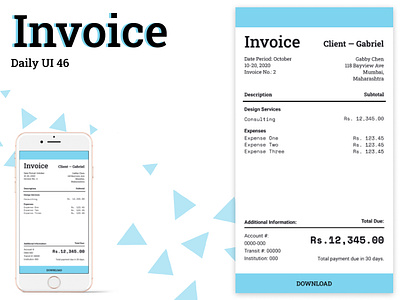 Invoice app dailyui design figma invoice invoice design