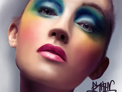 Elodie digitalart illustrations realism realistic