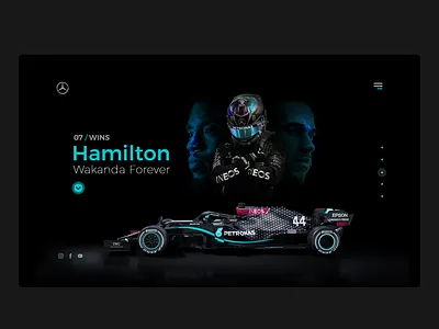 Lewis Hamilton seven times Formula 1 world black creative criativo design desktop mobile ui ui ui design uiux ux uxdesign wireframe