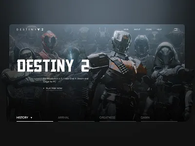 Game Site Concept design dribbbling game gamedev opengeekslab playstation ps5 ui