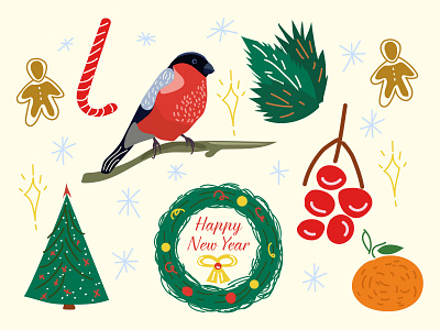 NY 2d adobe illustrator illustration new year pattern vector