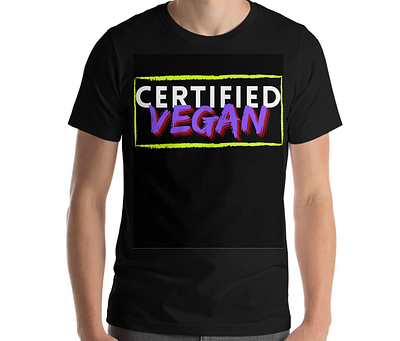 Certified Vegan cruelty free graphic design t shirt design typogaphy vegan