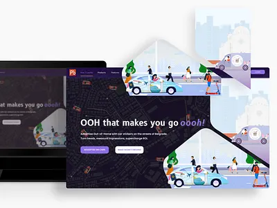 streetNode landing page advertising agency data data inteligence design geo location geolocation hero illustration ui ux web design website